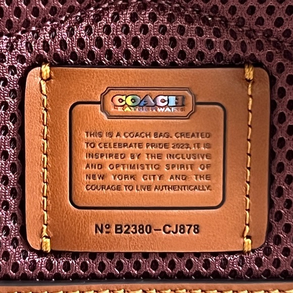 CJ878 - Coach Charter Backpack 18 in Rainbow Signature Canvas - Picture 9 of 12